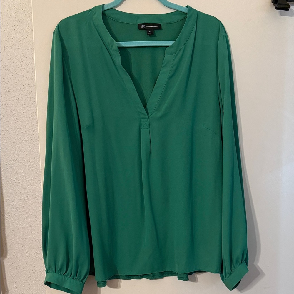 INC International Concepts Teal Blouse
